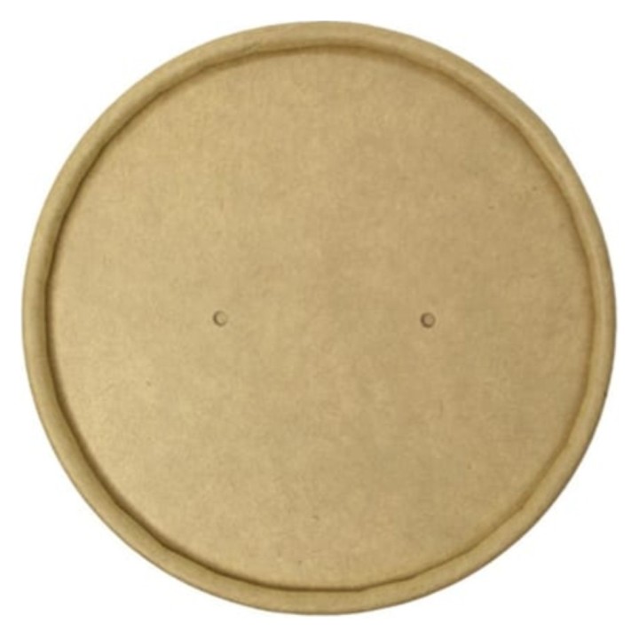 Tapas para sopera kraft 96 mm. (pq. 25 un.)