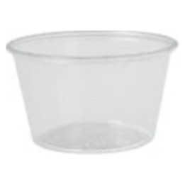 Salsera  PET 4oz diam.74mm.trans. 118 ml.  (pq. 100 un.)