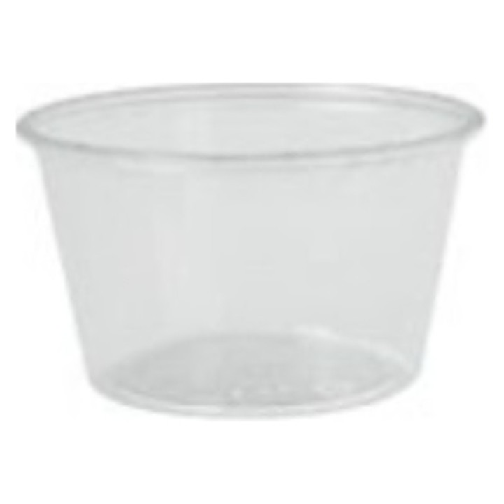 Salsera  PET 4oz diam.74mm.trans. 118 ml.  (pq. 100 un.)