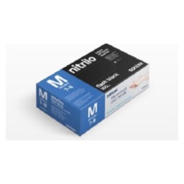 Guantes nitrilo s/polvo t/s negro (1 par.)