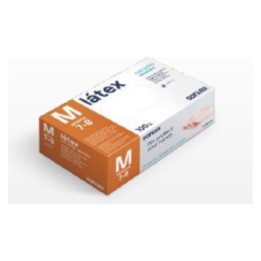Guantes latex examen t/m (pq. 100 un.)