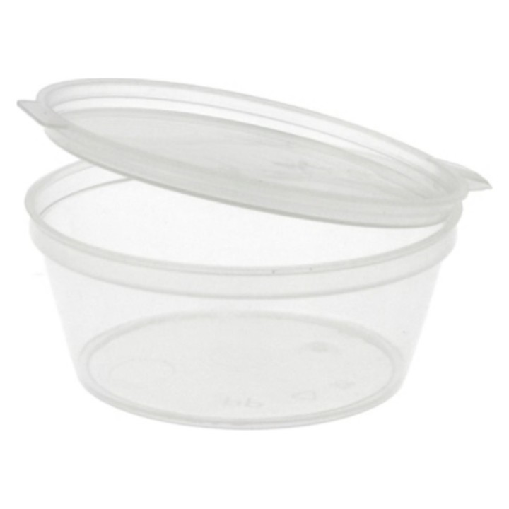 Tarrina paqueña c/tapa 60 ml.  (pq. 50 un.)