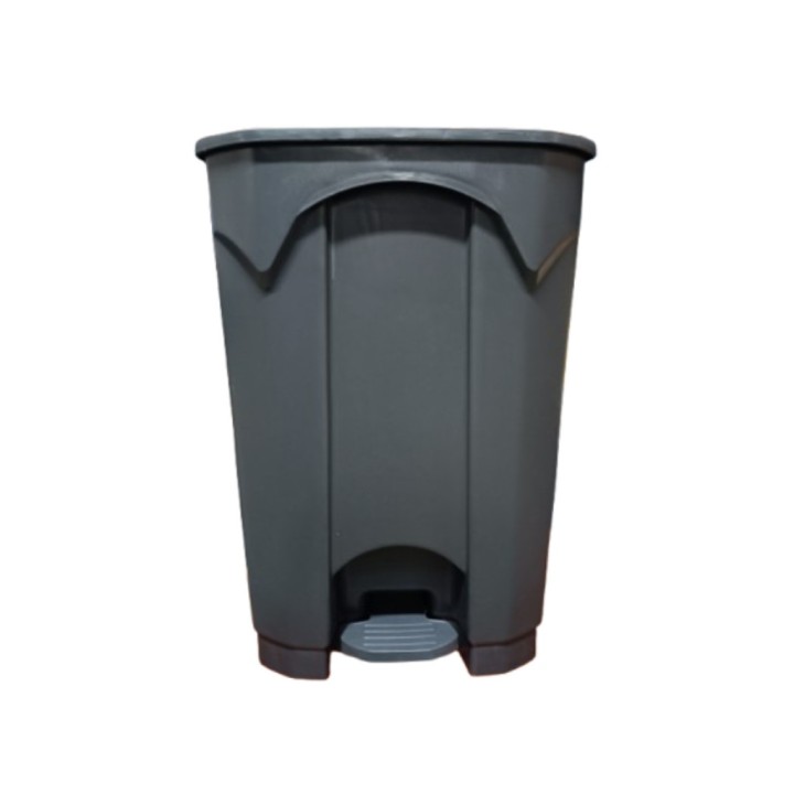 Cubo de basura sin tapa con pedal 48x38,5x64 cn. 68 l.  gris (1 un.)