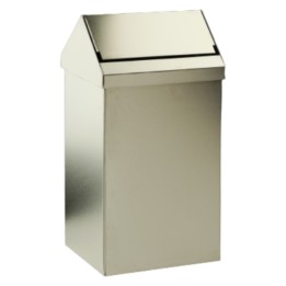 Papelera cabezal basculante inox 40 l.
