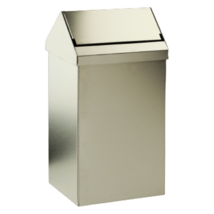 Papelera cabezal basculante inox 40 l.