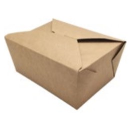 Envase take away (200x140x90 mm.) kraft 2800 ml.  (pq. 50 un.)