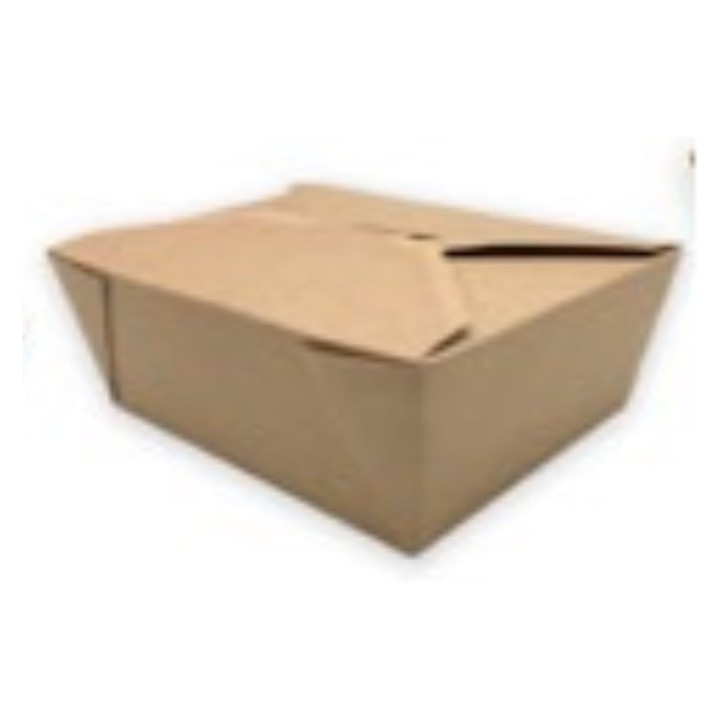 Envase Take away (152x120x63 mm.) kraft 1200 ml.  (pq. 50 un.)