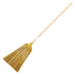 Escoba mijo natural plana mango madera  (1 un.)