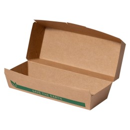 Caja Frankfut Nuggets kraft 260x120x70 mm.  (pq. 50 recip.)