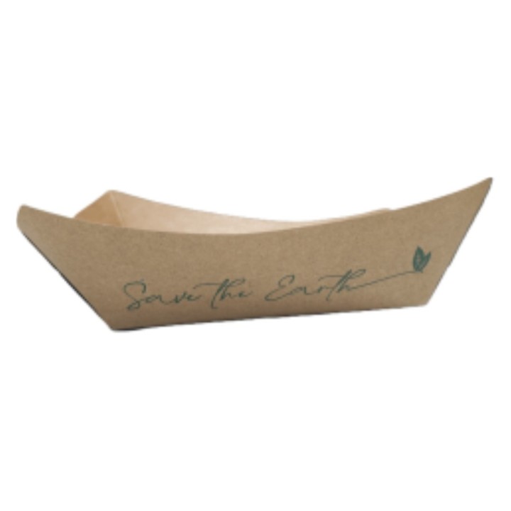 Barqueta kraft 100x62x44 mm. 300 ml.  (pq. 100 un.)
