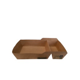 Barqueta kraft 180x100x35 mm 500 ml.  (pq. 100 un.)