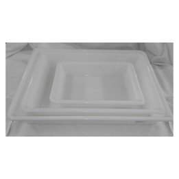 Cubeta rectangular 480x330x80 cm. 8 l.  blanc (1 un.)