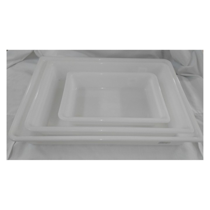Cubeta rectangular 480x330x80 cm. 8 l.  blanc (1 un.)