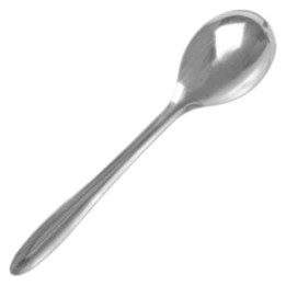 Cucharas inox 18 cm.  plateado (cj. 100 un.)