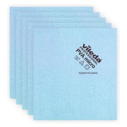 Bayeta PVA Micro vileda 38x35 cm.  azul (pq. 5 un.)