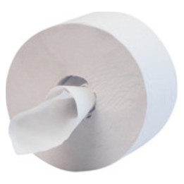 Papel WC IND. Ser. 1a1 Vertical 19.2 øx13 cm.  2 h. 200 m. (fd. 6 r.)