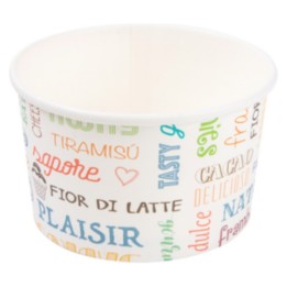 Tarrina helados parole cartón 240 ml.  blanco (cj. 2000 un.)