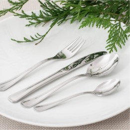 Cucharas de postre artinox coral acero 15 cm.  plateado (cj. 12 un.)