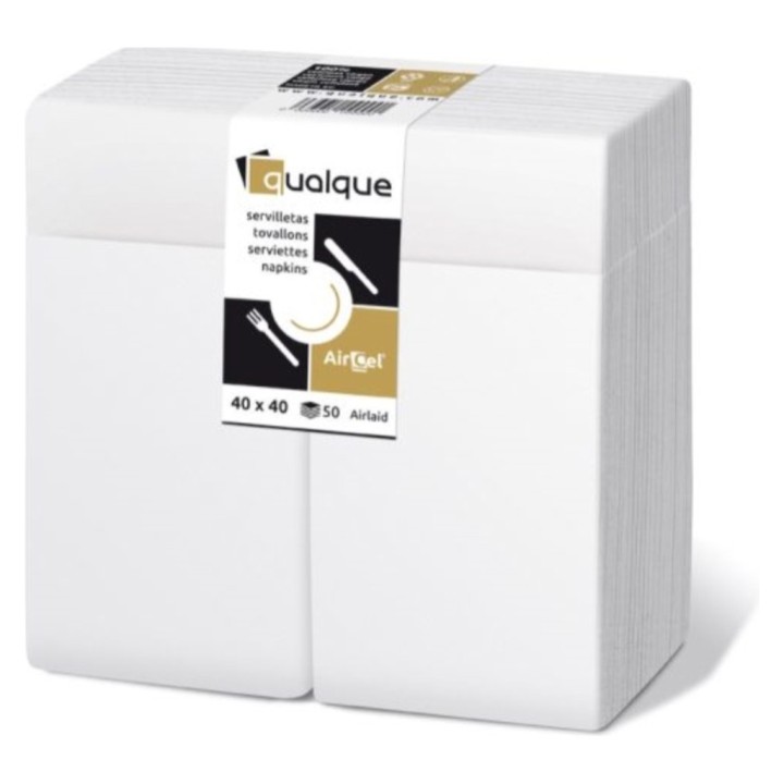 Servilleta kangur tissue aircel 1/8 55 gr 40x40 cm.  1 h. blanc (cj. 650 serv.)