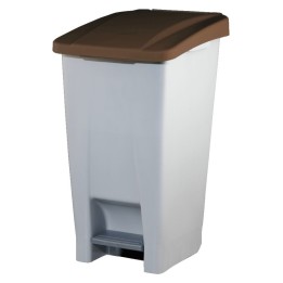 Contenedor c/ruedas, pedal y tapa 37x40x66 cm. 60 l.  blanco (1 un.)