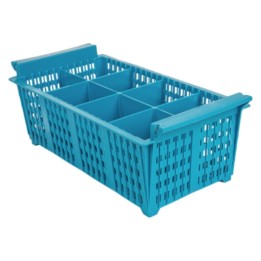 Cesta cubiertos sin asas 42,5x21x15 cm. pp  azul (1 un.)