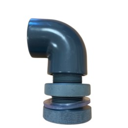 Pasamuros PVC 11/2 + codo 90º 11/2 1 conjunto