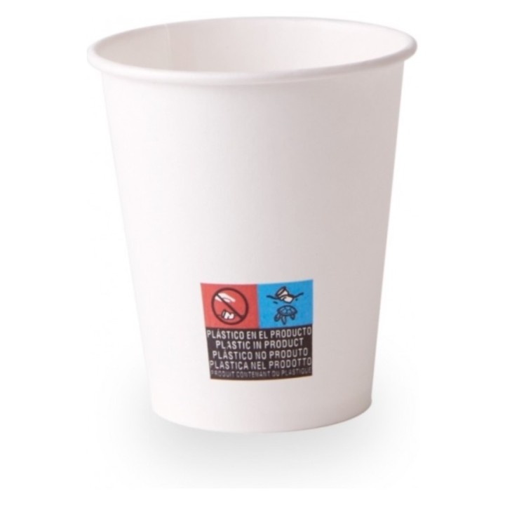 Vaso cartón 195 cc. blanco (pq. 50 un.)