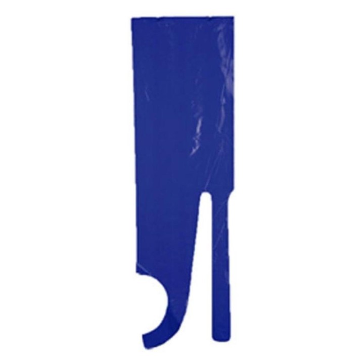 Delantal block 40 micras 70x120 cm. polietileno  azul (pq. 50 un.)