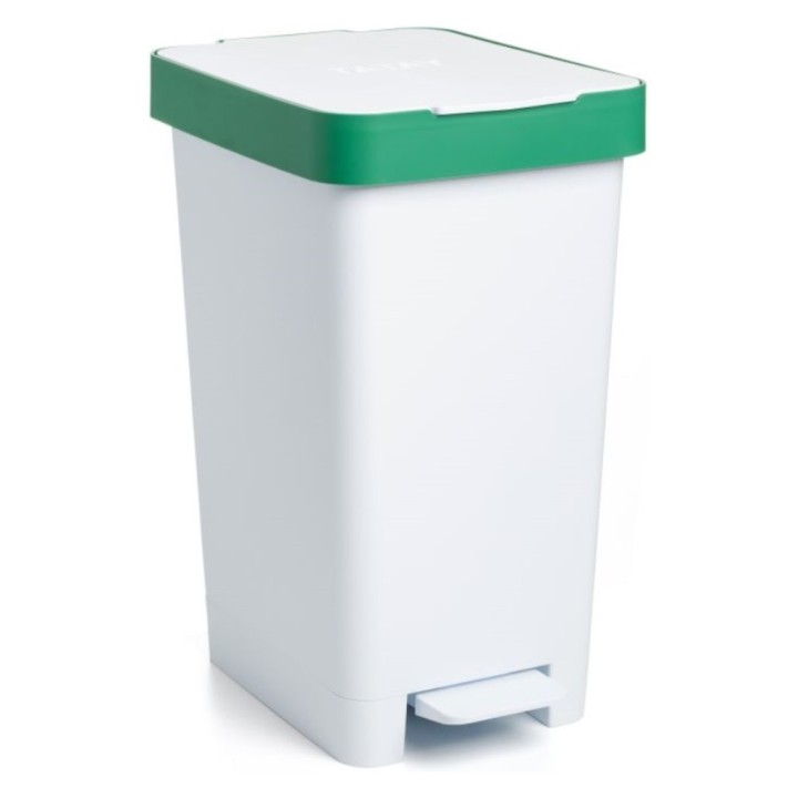 Cubo basura c/pedal plegable Smart plástico 25 l. verde
