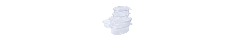 Recipiente transparente ops, rígido, temp. máx. 70º